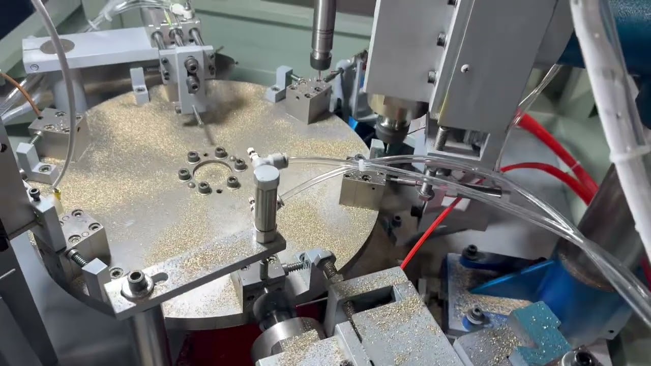 Automatic Copper Pins Drilling and Tapping Machine