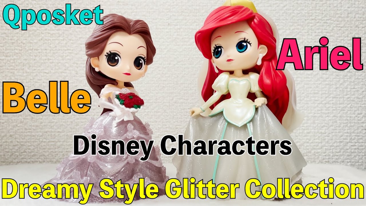 Qposket］Belle Ariel Disney Characters Dreamy Style Glitter 