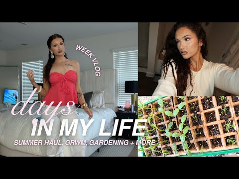 DAY(S) IN MY LIFE |real mommy life of 2, summer amazon haul, shopping at tjmaxx, gardening,&more! 🤍