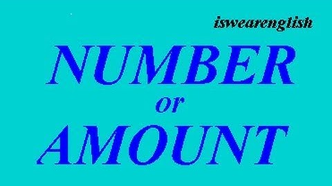 🔵 Number or Amount  - The Difference - ESL British English Pronunciation