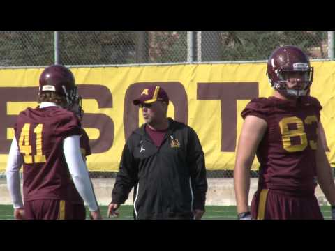 Coach Jerry Kill returns to football practice