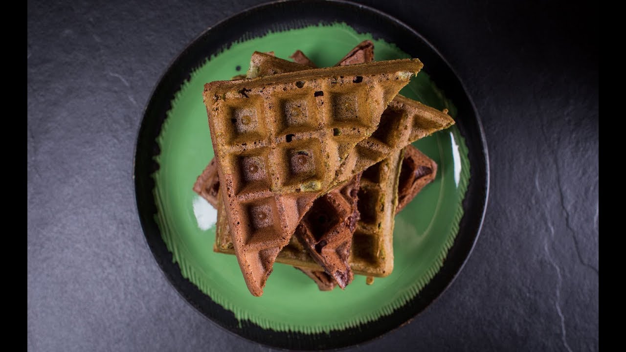 วาฟเฟิลช็อกโกแลตและชาเขียว Chocolate and Green Tea Waffle : พลพรรคนักปรุง