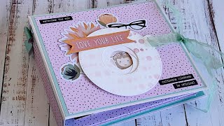 schnelles Minialbum, einfaches Minialbum aus einem 12x12 Block von Action, Scrapbook  basteln