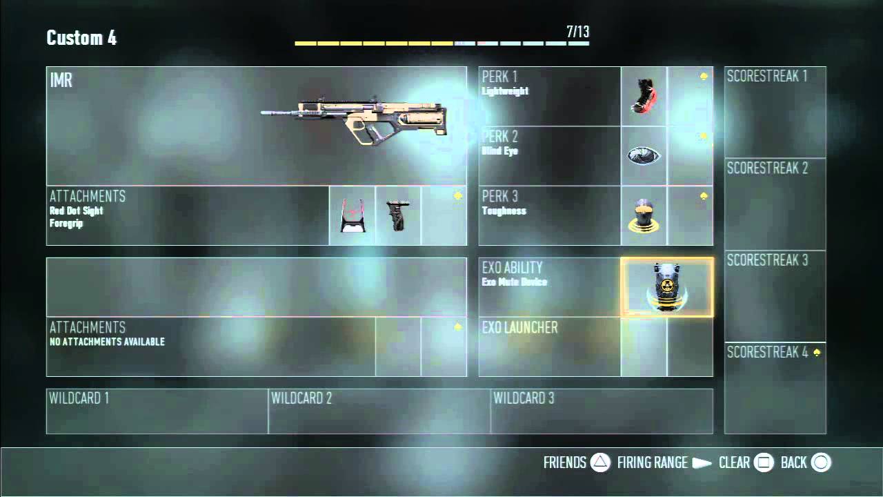 CALL OF DUTY ADVANCED WARFARE: IMR CLASS SET UP - YouTube