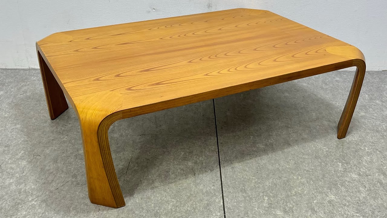 ◆ 天童木工 TENDO ◆ ローテーブル レトロ 曲木 乾三郎 座卓 高級家具 □ 天童木工 Tendo 座卓 センターテーブル ローテーブル リビング