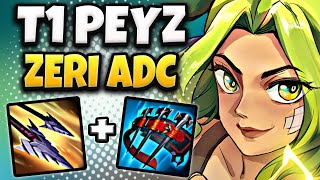 T1 Peyz Zeri Vs Ezreal  Adc  Patch 261 Ranked Korea