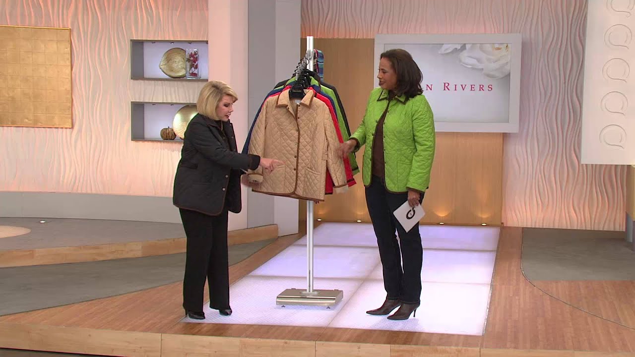 Joan Rivers Quilted Barn Jacket with Corduroy Detail with Leah Williams