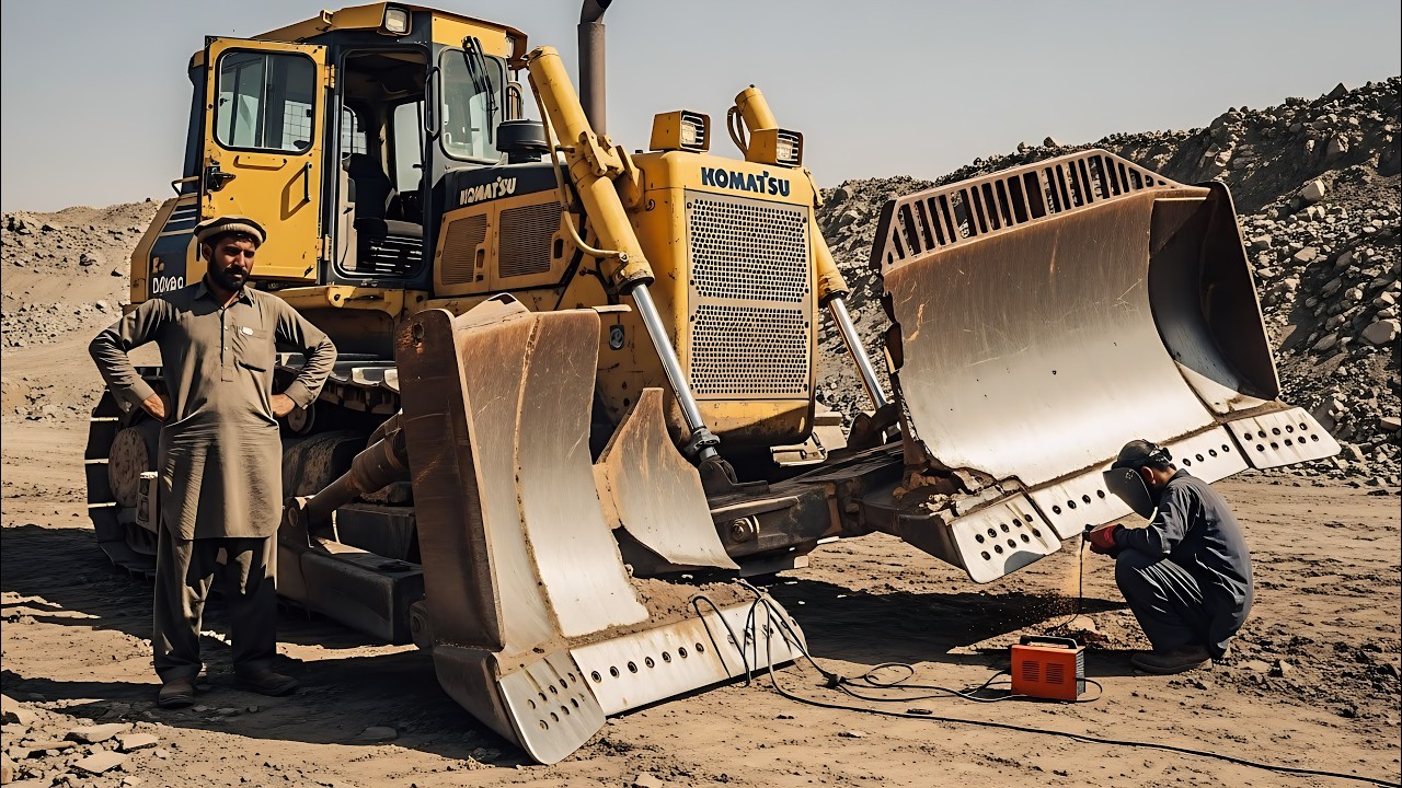 Completely Broken 25-Ton Bulldozer Blade Restored to Like New ⭐
