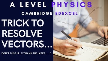 Simple Trick to Resolve Vectors into components - #ALevelPhysics