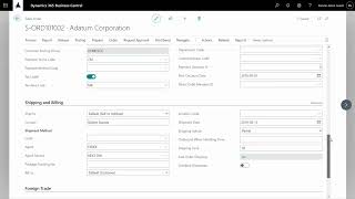 How to change the auto filled fields on the sales order header in Business Central