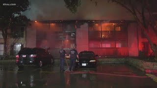 Several families displaced after fire tears through apartment complex on Houston's west side