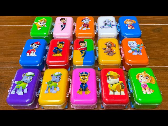 PAW PATROL: Making Mini Suitcases Slime With Candies: Chase, Marshall,...Satisfying ASMR Video class=