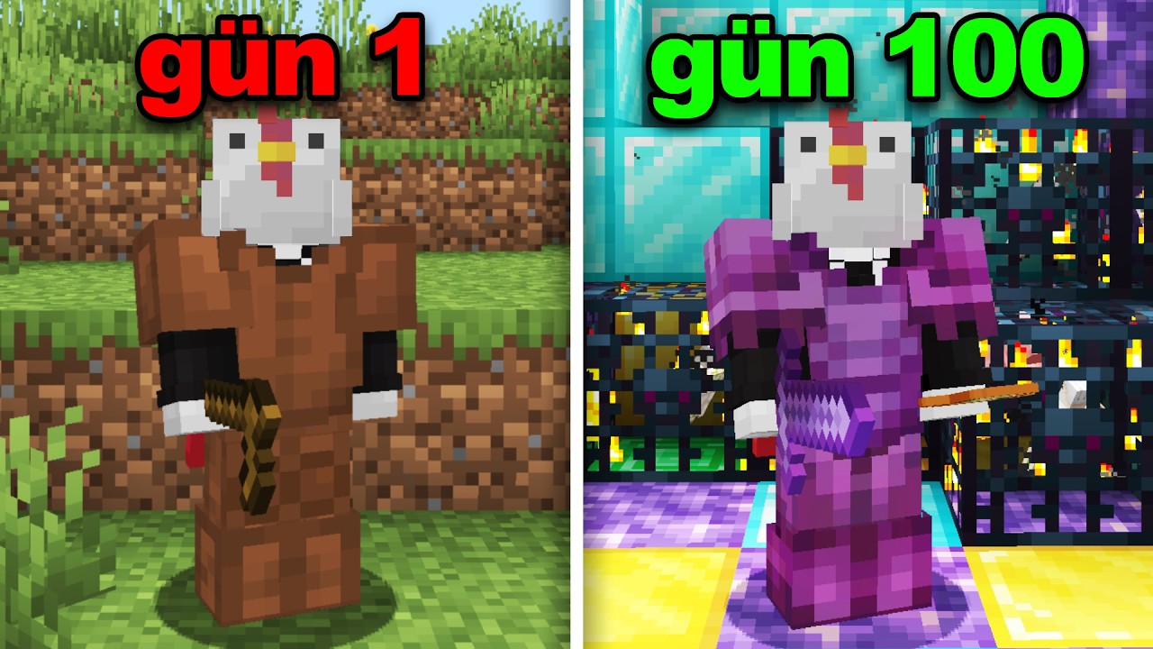 Minecraft'ın En Zor Sunucusunda 100 Gün Hayatta Kaldım..
