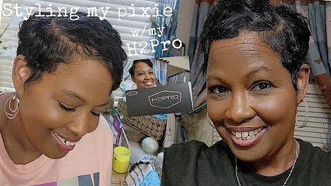 Styling my pixie w/my "New" H2Pro flat iron