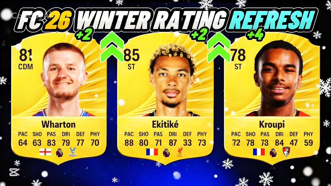 PREMIER LEAGUE BIGGEST UPGRADES WINTER RATING REFRESH ❄️🥶 FT. EKITIKE,KROUPI,WHARTON