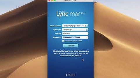Lync Login Issue