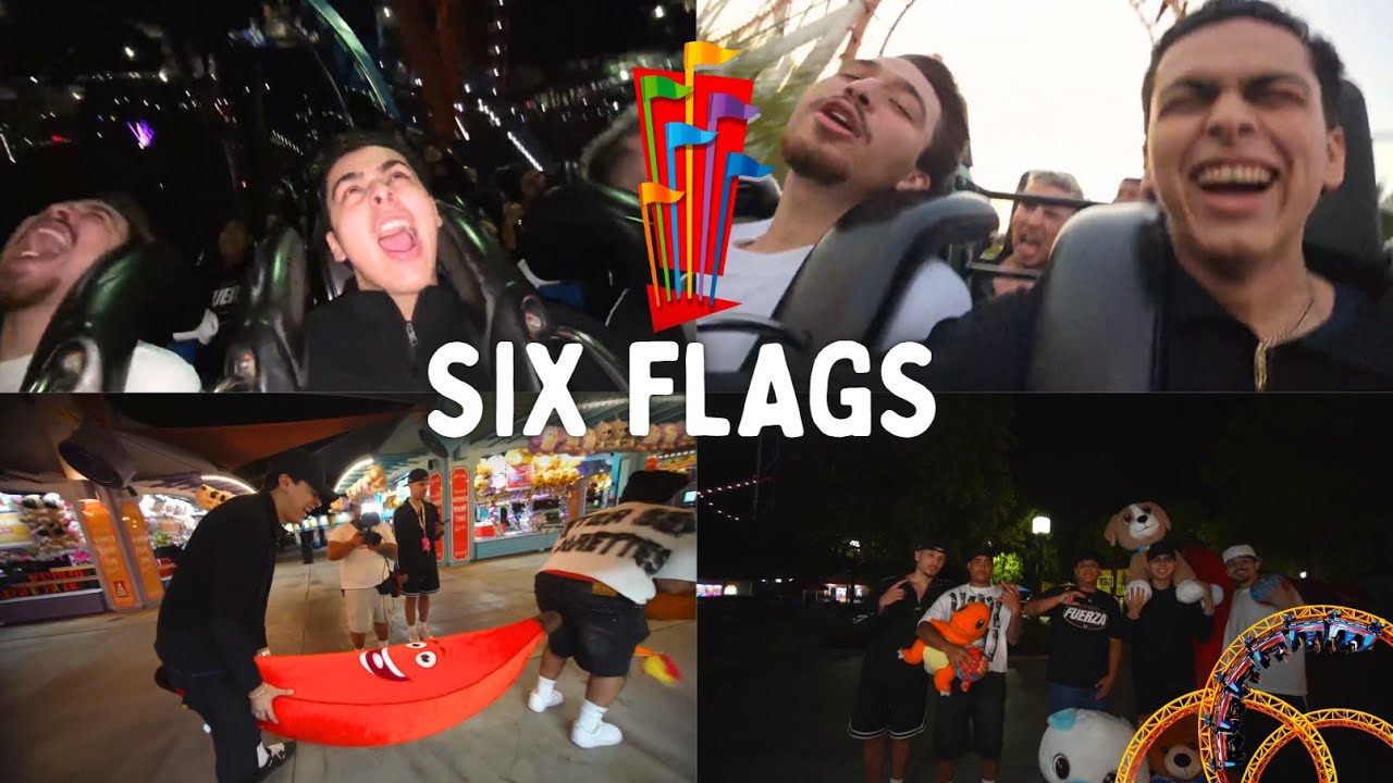 LONCHE EN SIX FLAGS CON SAMULX, WILITO Y REY 🎢🎡(SALE MAL) MUCHOS PREMIOS🔥