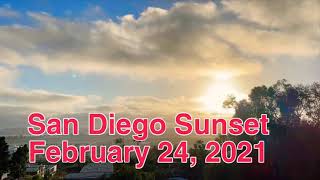San Diego Sunset Time Lapse February 24, 2021