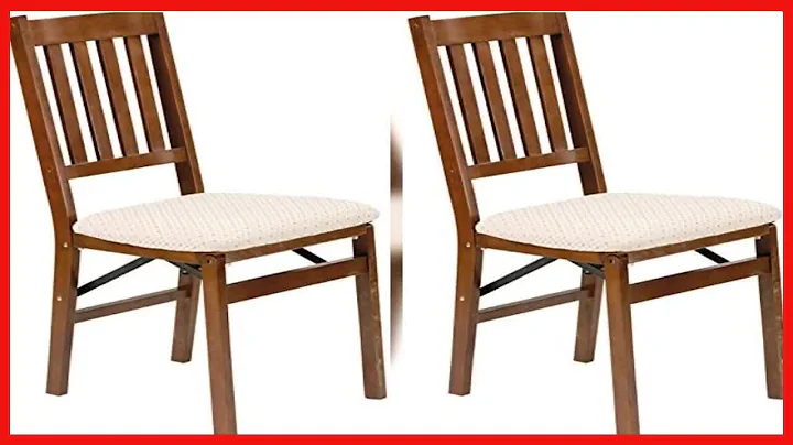 MECO STAKMORE Arts and Craft Folding Chair Fruitwood Finish, Set of 2