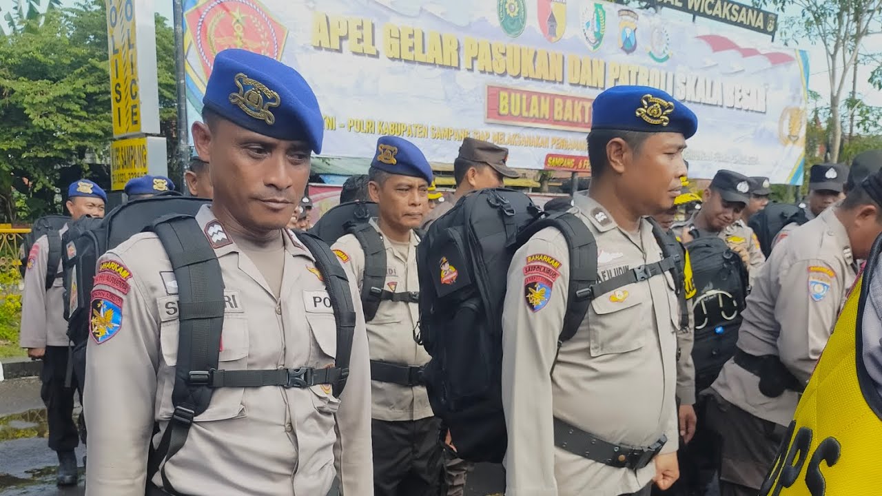 POLRES SAMPANG !!! Apel Gelar Pasukan Dan Patroli Skala Besar Dalam ...