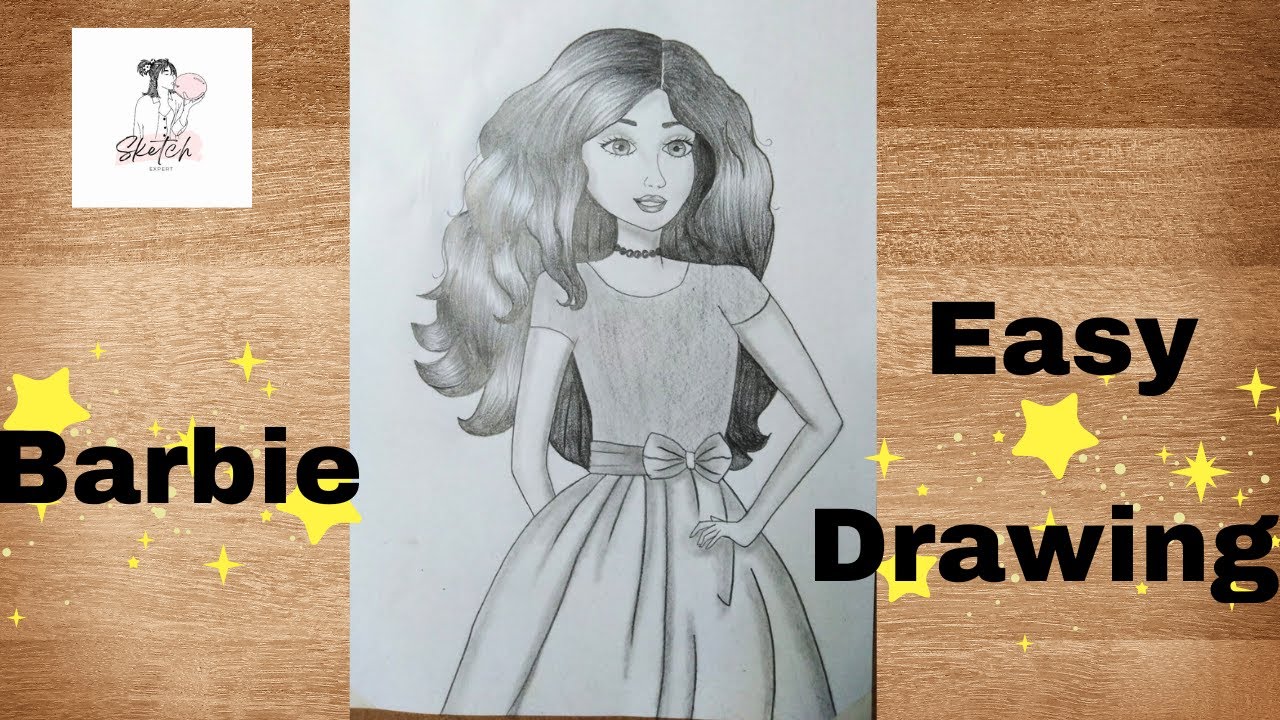 How to Draw Beautiful Barbie Doll 🥰| Step by Step | Easy Drawings - YouTube