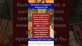 Грешный и потрудится несколько сам. Пр. Варсонофий и Иоанн пророк