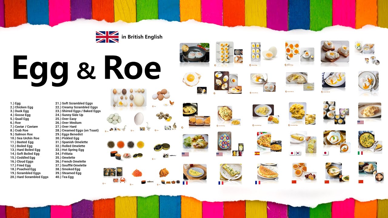 Egg and Roe in British English (with Egg Cooking Methods)