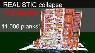 12 Floors Apartment Building - Earthquake Collapse Simulation (better than TEARDOWN?)