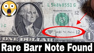 Rare Barr Note Found Searching 1,000 Federal Reserve Notes