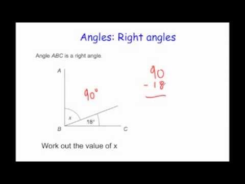 Angles in a Right Angle 