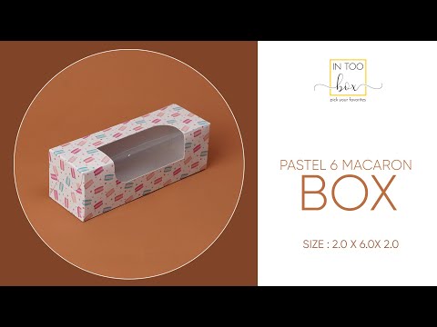 Pastel 6 Macaron Boxes | INTOOBOX #intooboxpackaging #giftinbox #ecofriendlygifts #handmade