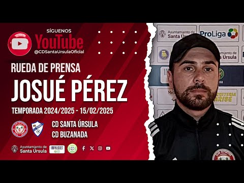RUEDA DE PRENSA - CD SANTA ÚRSULA - CD BUZANADA