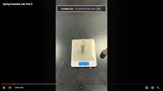 22 Spring Constant Experiment