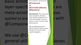Component, Controller, Service, repository spring #annotations #java #springboottutorial, @PrepJava