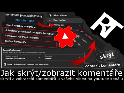 Jak zapnout a vypnout komentáře na YouTube kanálu – skrýt a zobrazit komentáře (tutoriál)