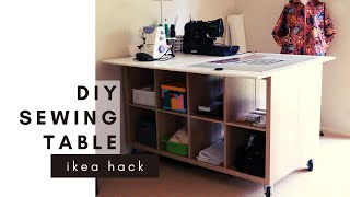 DIY SEWING TABLE with storage | IKEA HACK | QUICK BUILT