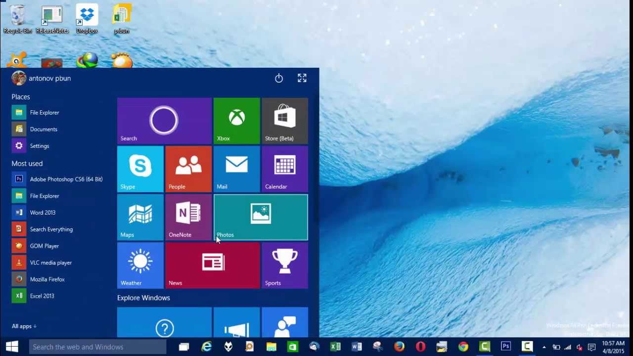 Win10 Pro Technical Preview Build 9926 YouTube