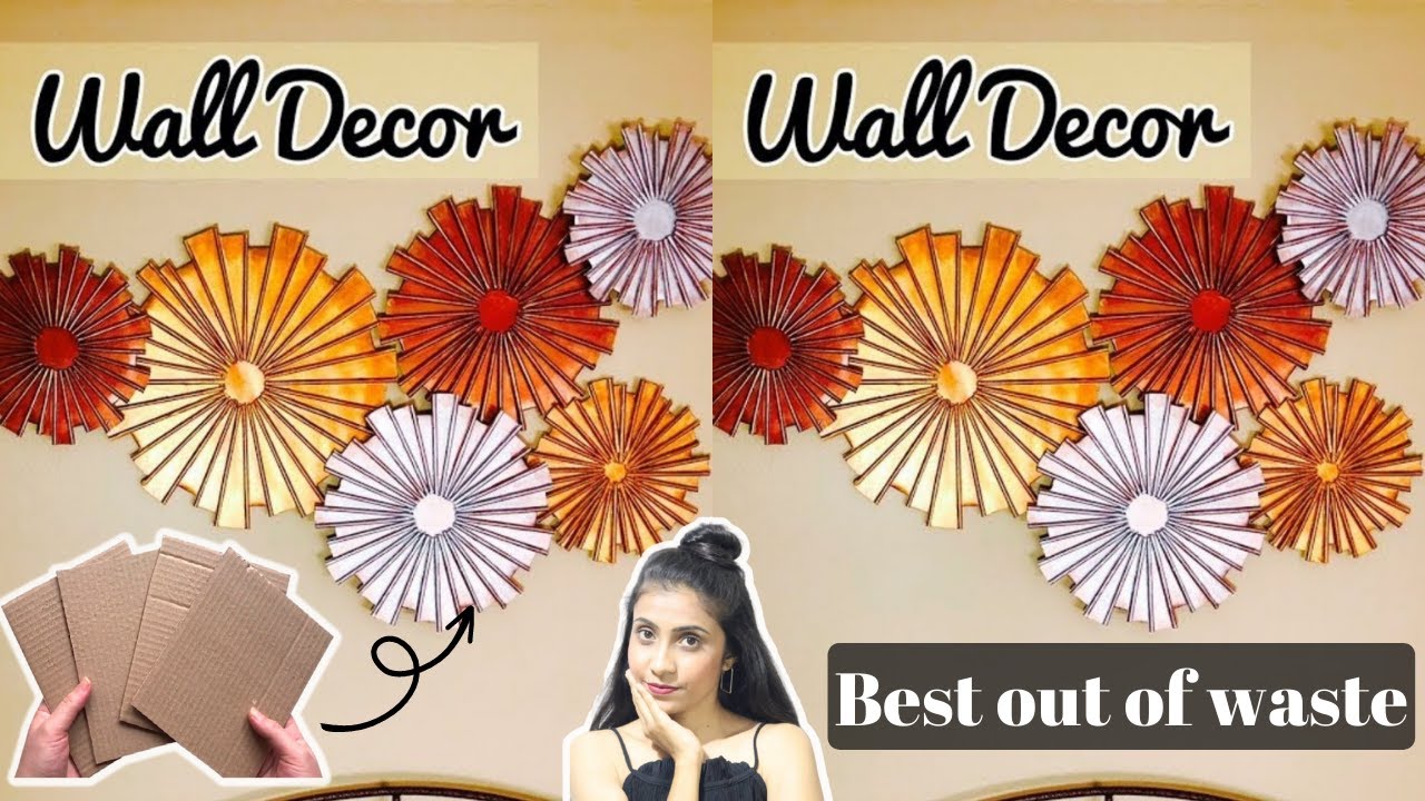 DIY | WALL DECOR |paper craft| home decor ideas | Best out of Waste ...