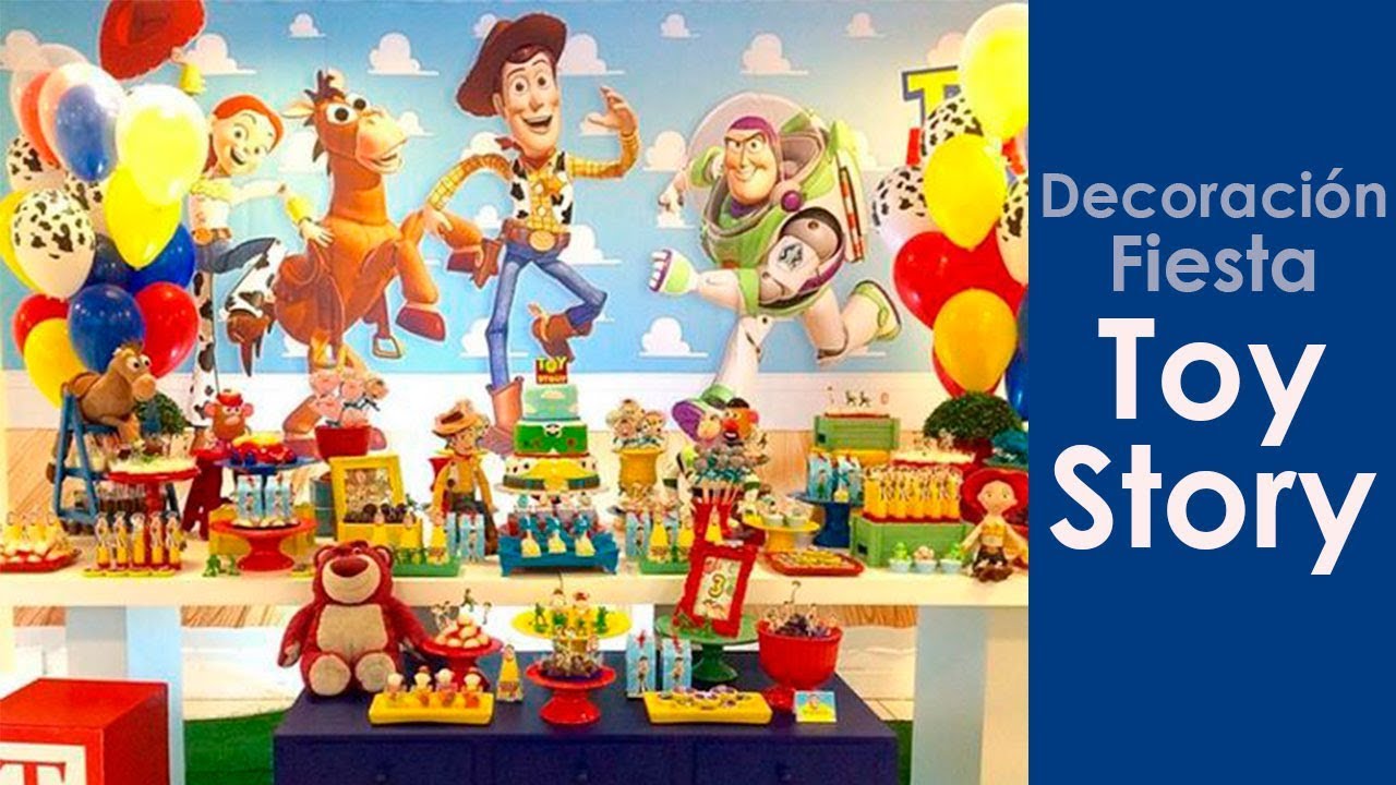 decoracion fiesta toy story - YouTube