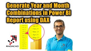 generate year and month combinations in power bi report using dax