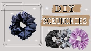 DIY SCRUNCHIES  || Yang lagi hits!!! || Ikat rambut dari kain satin 