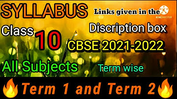 🔥New Class 10 Term wise SYLLABUS | 2021-2022 | Updated