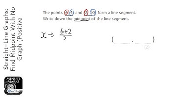 Straight-Line Graphs: Find Midpoint With No Graph (+ Decimal Coordinates) (Grade 3) - GCSE Maths