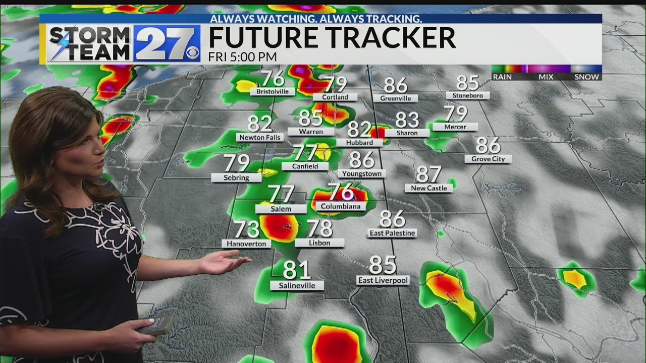 Tracking afternoon showers and storms - YouTube