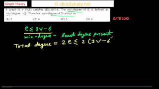 Graph Theory Example 1.021 GATE CS 2004