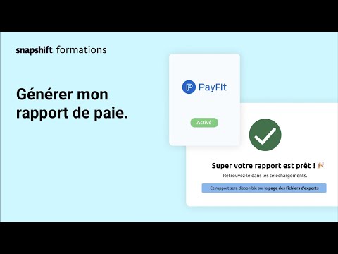 Générer mon rapport de paie en fin de mois