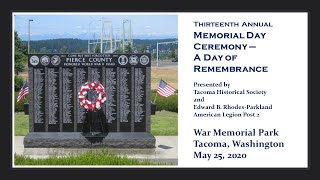 2020 Memorial Day Observance - A Virtual Event