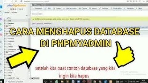 Cara menghapus database di phpMyAdmin