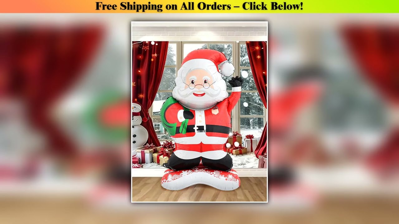 1pc Standing Santa Claus Foil Balloon Christmas Decoration Christmas Theme Party Theme Holiday Part