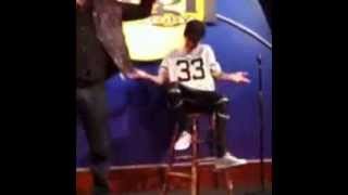 Justin Bieber and Chris D'Elia at Laugh Factory